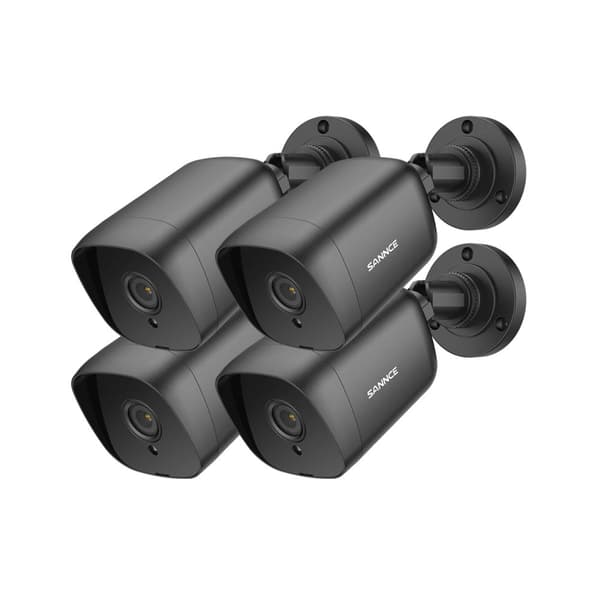 Sikkerhedskameraer, 5MP opløsning, natvision, 4 stk kameraer