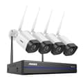 Miniatyrbillede 1 af 2: Trådløst CCTV-system, H265+ komprimering, tovejs lyd,8CH NVR 4 stk. kamera, Ingen