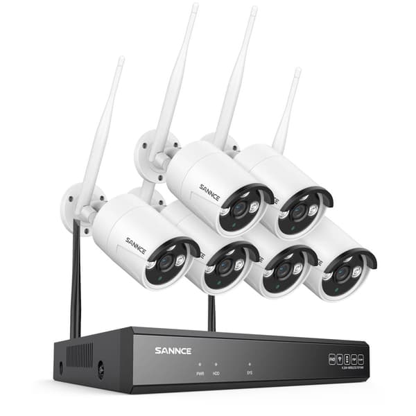 Sikkerhedskamera, 5MP opløsning, natvision, 2T, 8CH NVR 6 stk Kits