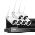 Miniatyrbillede 1 af 2: Sikkerhedskamera, 5MP opløsning, natvision, 2T, 8CH NVR 6 stk Kits