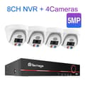 Miniatyrbillede 2 af 2: POE Sikkerhedskamera System, 4K Opløsning, Ansigtsgenkendelse, , 3T（户外运动）, 8CH 4pcs 5MP Cameras