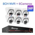 Miniatyrbillede 2 af 2: POE Sikkerhedskamera System, 4K Opløsning, Ansigtsgenkendelse, , None, 8CH 6pcs 5MP Cameras