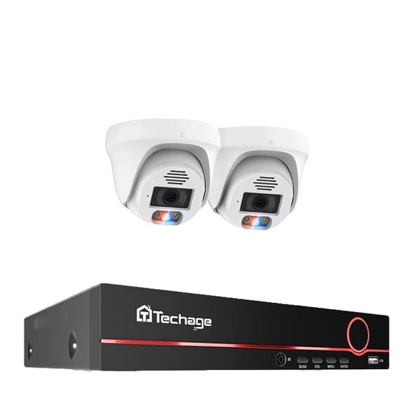 POE Sikkerhedskamera System, 4K Opløsning, Ansigtsgenkendelse, , None, 8CH 2pcs 5MP Camera