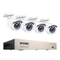 Miniatyrbillede 2 af 2: 8CH Kablet CCTV System, 1080P HD Opløsning, IP66 Vejrbestandige Kameraer,2T, hvid