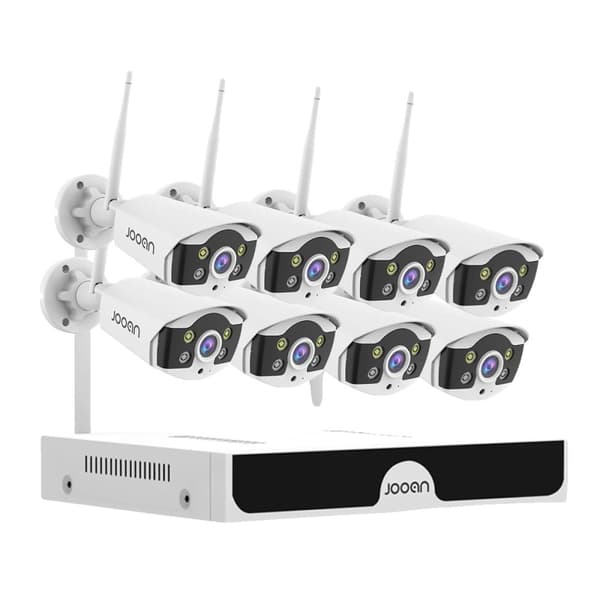 Jooan 10CH WiFi CCTV -järjestelmä, 3MP resoluutio, vedenpitävät kamerat,1T1T, 10CH 3MP 8 kameraa