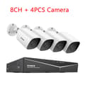 Miniatyrbillede 2 af 2: SANNCE 8CH DVR CCTV System, 5MP Opløsning, Bevægelsesdetektion,1080P 4PCS DVR Kit-a, 4T