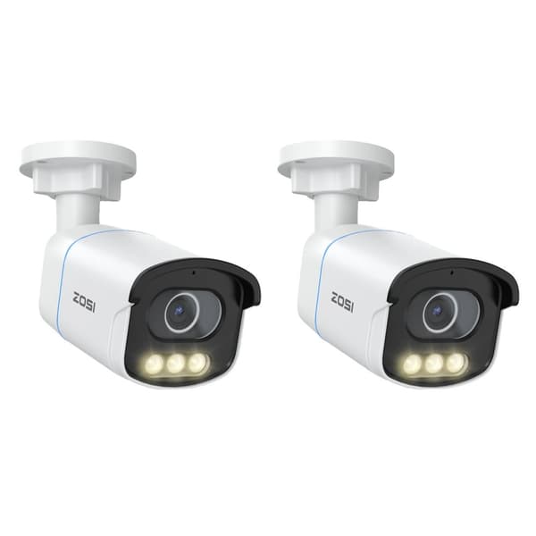 5MP PoE Sikkerheds IP Kamera, Ægte Farve Natvision, AI Detektion,C186 Strøm over Ethernet (2 Pakke)