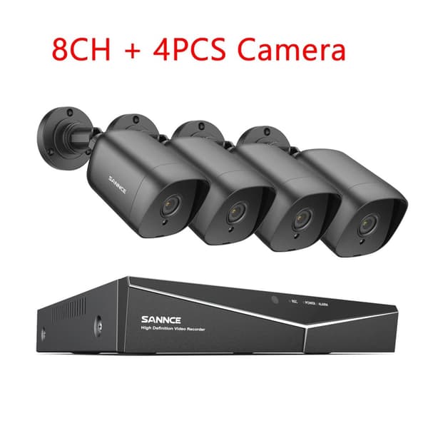 SANNCE 8CH DVR CCTV -järjestelmä, 5MP resoluutio, liiketunnistus,Ei mitään, 5MP 4K DVR -paketti