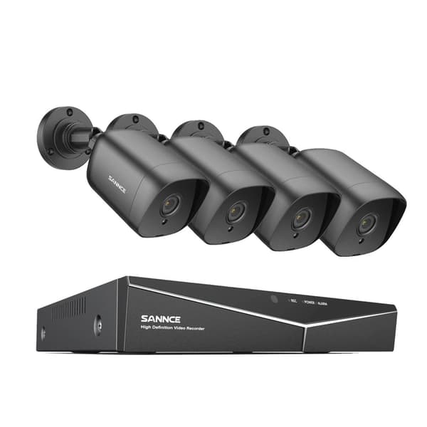 SANNCE 8CH DVR CCTV System, 5MP Opløsning, Bevægelsesdetektion,Ingen, 5MP 4PCS DVR Sæt