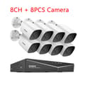 Miniatyrbild 2 av 2: SANNCE 8CH DVR CCTV-system, 5MP upplösning, rörelsedetektering,1080P 8PCS DVR Kit-a, 1T