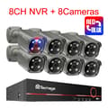 Miniatyrbillede 2 af 2: 4K Sikkerhedskamera System, To-Vejs Lyd, Farve Natvision,8CH NVR 8PCS Kamera, Ingen