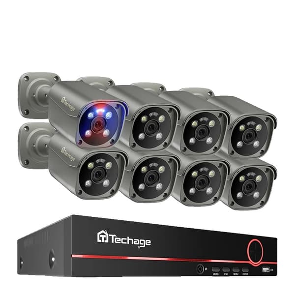 4K Sikkerhedskamera System, To-Vejs Lyd, Farve Natvision,8CH NVR 8PCS Kamera, Ingen
