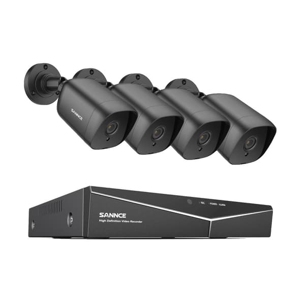SANNCE Smart Home Sikkerhedssystem, 8CH DVR, 5MP Nattesyn Kameraer,Ingen