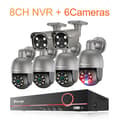 Miniatyrbild 2 av 2: Säkerhetskamerasystem, Nattsyn, Människodetektering, , 1T, 8CH NVR 6Cameras