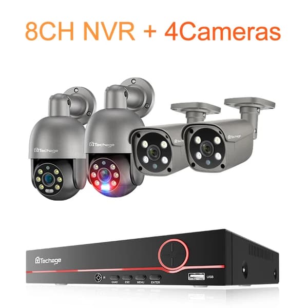 Turvakamerajärjestelmä, yöllinen näkymä, ihmisen havaitseminen, , 3T(户外运动), 8CH NVR 4Cameras