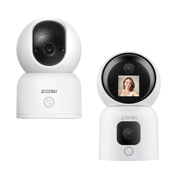 ZOSI Smart Baby Cam, 360° panorering- og vippefunktion, dual 2K HD visning,C518 x C528M6