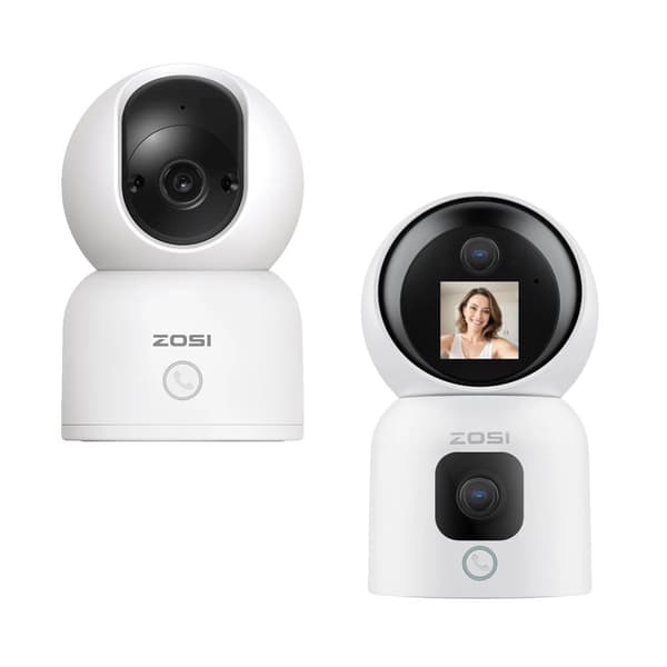 ZOSI Smart Baby Cam, 360° panorering- og vippefunktion, dual 2K HD visning,C518 x C528M6