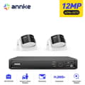 Miniatyrbillede 2 af 2: Sikkerhedskamerasystem, 12MP opløsning, dual linse til 180° udsigt,2STK 0TB
