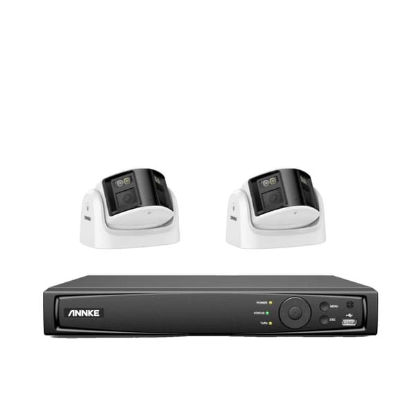 Sikkerhedskamerasystem, 12MP opløsning, dual linse til 180° udsigt,2STK 0TB