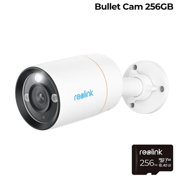 Reolink 12MP PoE IP Kamera, Farve Nattesyn, Smart Person/Vehicle Detektion,PAL, Bullet Cam 256GB, Fast Fokal
