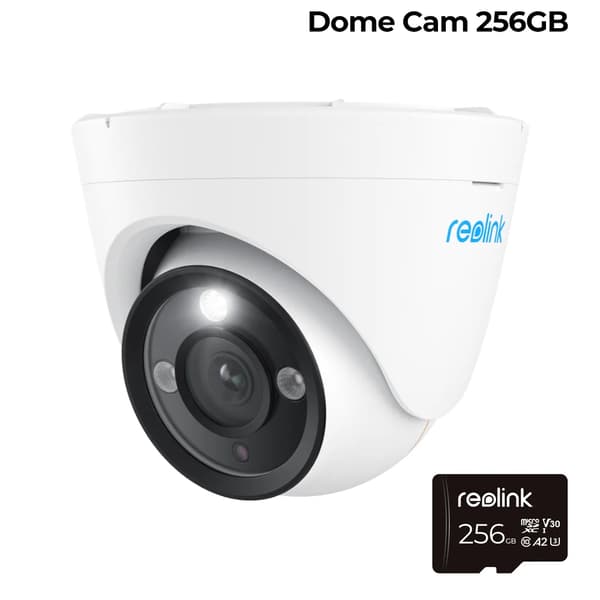 Reolink 12MP PoE IP Kamera, Farve Nattesyn, Smart Person/Vehicle Detektion,PAL, Dome Cam 256GB, Fast Fokal