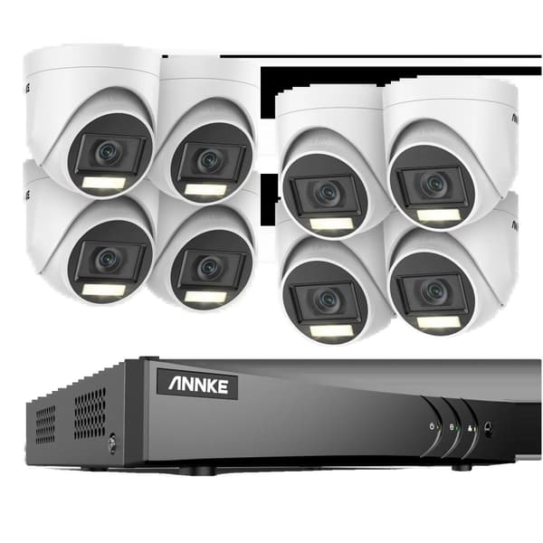 Videoovervågningssystem, 8CH DVR-optager, udendørs CCTV-kamerakits, Ingen, 8CH DVR 8Pcs Kits