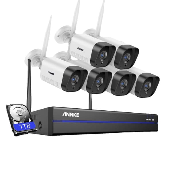 Sikkerhedskamera system, 5MP opløsning, natvision, 1TB