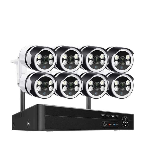 WiFi IP Kamera System, To-vejs Audio, Menneske Detektion, , None, 8CH and 8pcs 3MP Cam