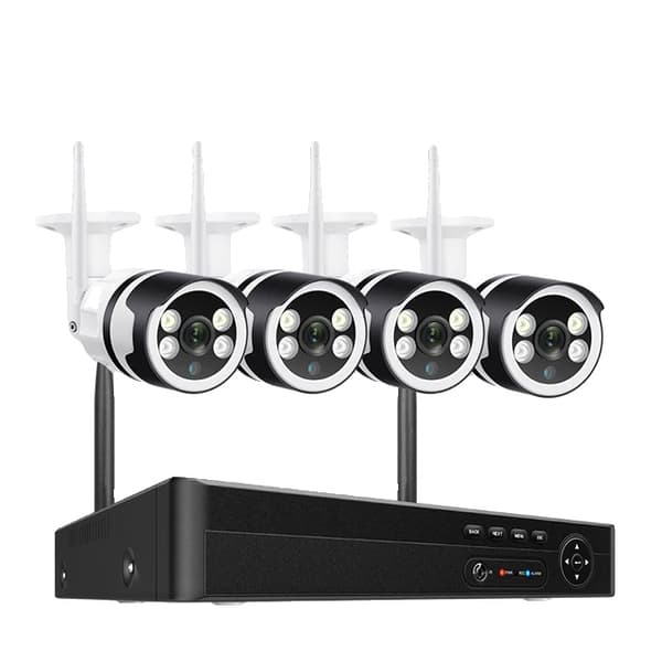 WiFi IP Kamera System, To-vejs Audio, Menneske Detektion, , None, 8CH and 4pcs 5MP Cam