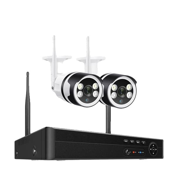 WiFi IP Kamera System, To-vejs Audio, Menneske Detektion, , None, 8CH and 2pcs 5MP Cam