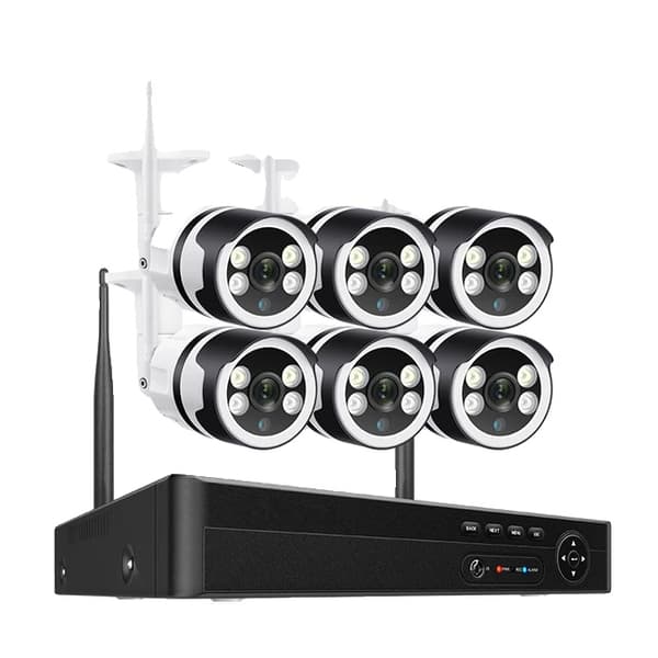 WiFi IP Kamera System, To-vejs Audio, Menneske Detektion, , 3T（户外运动）, 8CH and 6pcs 3MP Cam