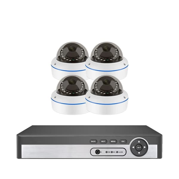 Sikkerhedskamera system, 5MP opløsning, hærværkssikker design,8CH NVR 4PCS KAMERAER, 4T