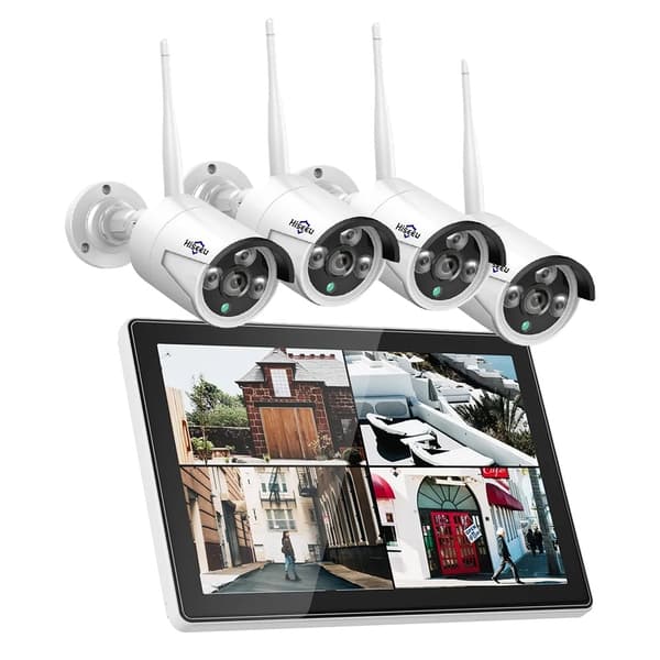 Trådløst CCTV-system, 3MP/5MP kameraer, 10,1" LCD-skærm,Ingen, 5MP Kugle System