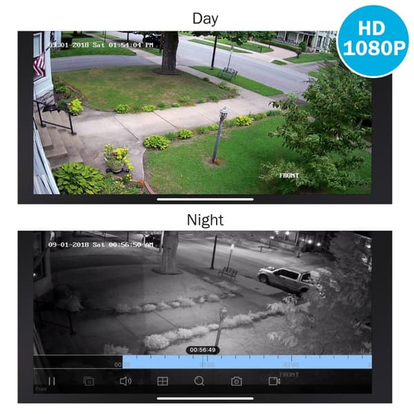 ANNKE 1080P Sikkerhedskamera, Natvision Op til 66ft, Vejrbeskyttet Design,1080p