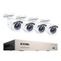 Miniatyrbild 1 av 2: Övervakningssystem med CCTV-videokamera, 1080P upplösning, vattentät nattsyn., 2T, 4cams Vit