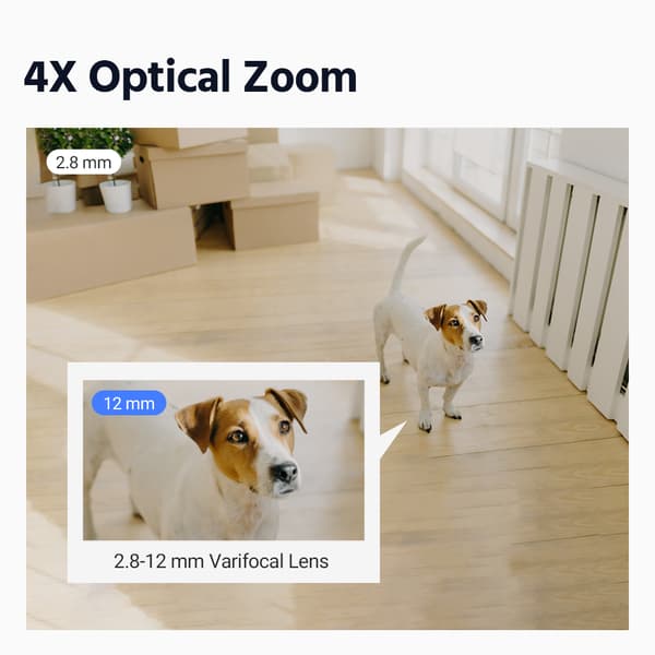 4MP Super HD PTZ IP Sikkerhedskamera, AI Ansigtsgenkendelse, 4X Optisk Zoom