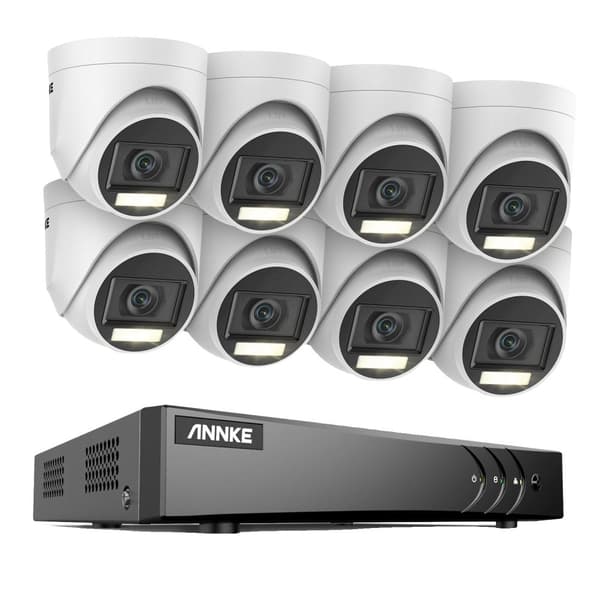 16CH Sikkerhedskamera System, 5MP Høj Opløsning, Avanceret Bevægelsesdetektion,16CH 8PCS Sæt, 1T