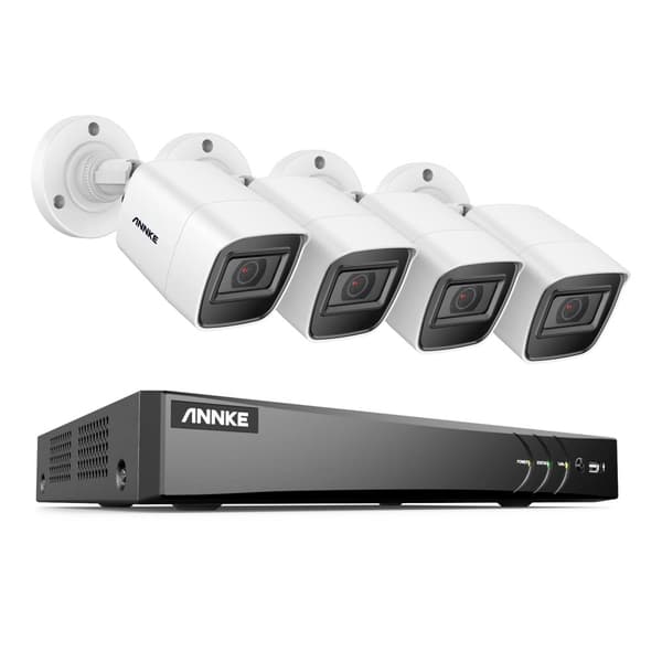 8CH DVR säkerhetssystem, 4K Ultra HD-upplösning, smart rörelsedetektering,8CH DVR 4 st kameror, 2T