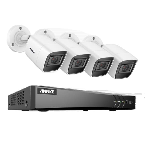 8CH DVR säkerhetssystem, 4K Ultra HD-upplösning, smart rörelsedetektering,8CH DVR 4 st kameror, 2T