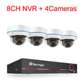 Miniatyrbillede 2 af 2: POE NVR CCTV-system, 5MP indendørs dome audio IP-kamera, fjernvideo sikkerhed., , 3T, 8CH NVR and 4 Camera