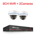 Miniatyrbillede 2 af 2: POE NVR CCTV-system, 5MP indendørs dome audio IP-kamera, fjernvideo sikkerhed., , None, 8CH NVR and 2 Camera