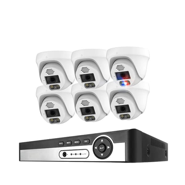 Sikkerhedskamera system, 4K opløsning, AI ansigtsgenkendelse,3T (udendørs sport), 8CH NVR 6 KAMERA 8MP