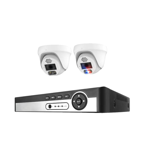 Sikkerhedskamera system, 4K opløsning, AI ansigtsgenkendelse,8CH NVR 2 KAMERA 8MP, 1T