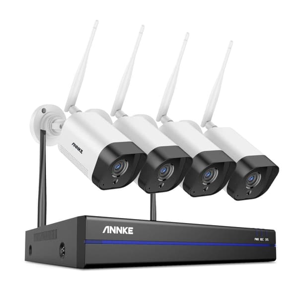 Langaton turvajärjestelmä, 3MP resoluutio, 10 tuuman LCD NVR,2T, 8CH 4kpl kamera