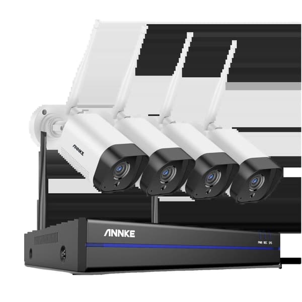 Langaton turvajärjestelmä, 3MP resoluutio, 10 tuuman LCD NVR,2T, 8CH 4kpl kamera