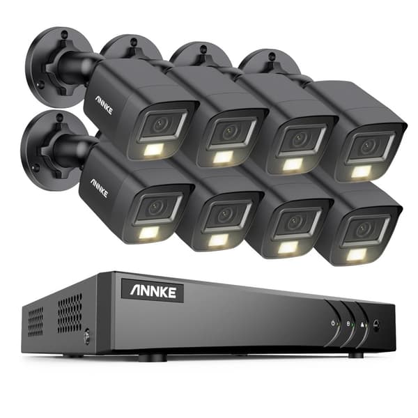 Säkerhetskamerasystem, 5MP högupplöst, 8CH DVR med nattseende,8CH DVR 8Pcs Kit-b, Ingen