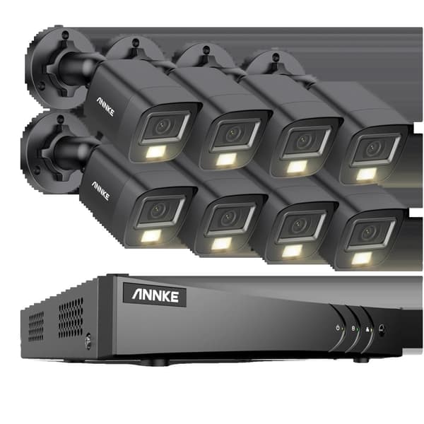 Säkerhetskamerasystem, 5MP högupplöst, 8CH DVR med nattseende,8CH DVR 8Pcs Kit-b, Ingen