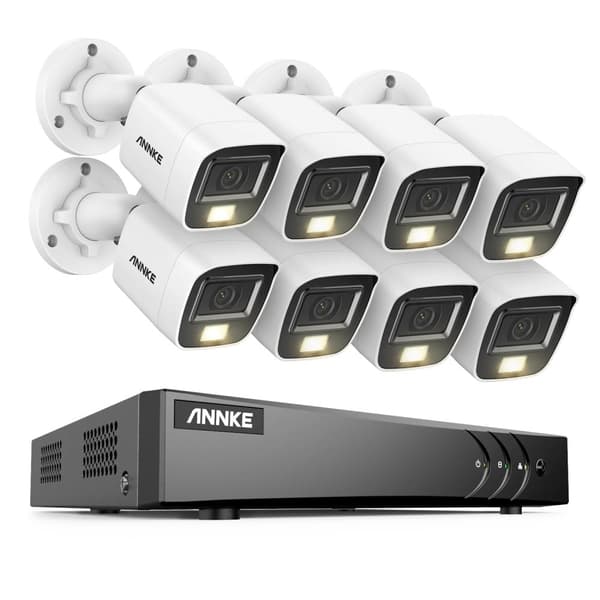 Sikkerhedskamerasystem, 5MP højopløsningskvalitet, 8CH DVR med nattevision,4T, 8CH DVR 8Pcs Kits-b
