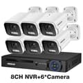 Miniatyrbillede 2 af 2: Sikkerhedskamera system, 4K opløsning, AI farve natvision, , None, 8CH NVR and 6 Camera