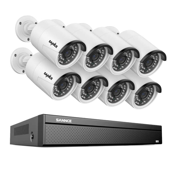 Sikkerhedssystem, 5MP HD opløsning, natvisionsteknologi, Ingen, 16CH 8 stk 5MP
